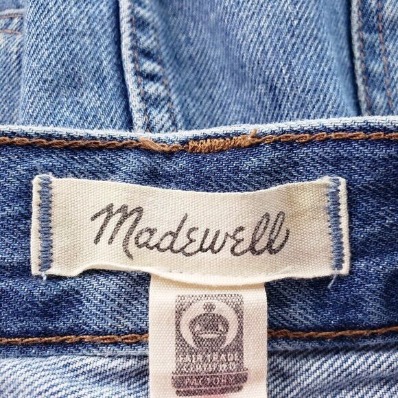 Madewell Rigid Denim A-Line Mini Skirt Size 27 Waist 100% Cotton Festival Beach - Picture 5 of 7